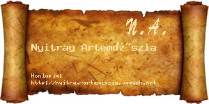 Nyitray Artemíszia névjegykártya